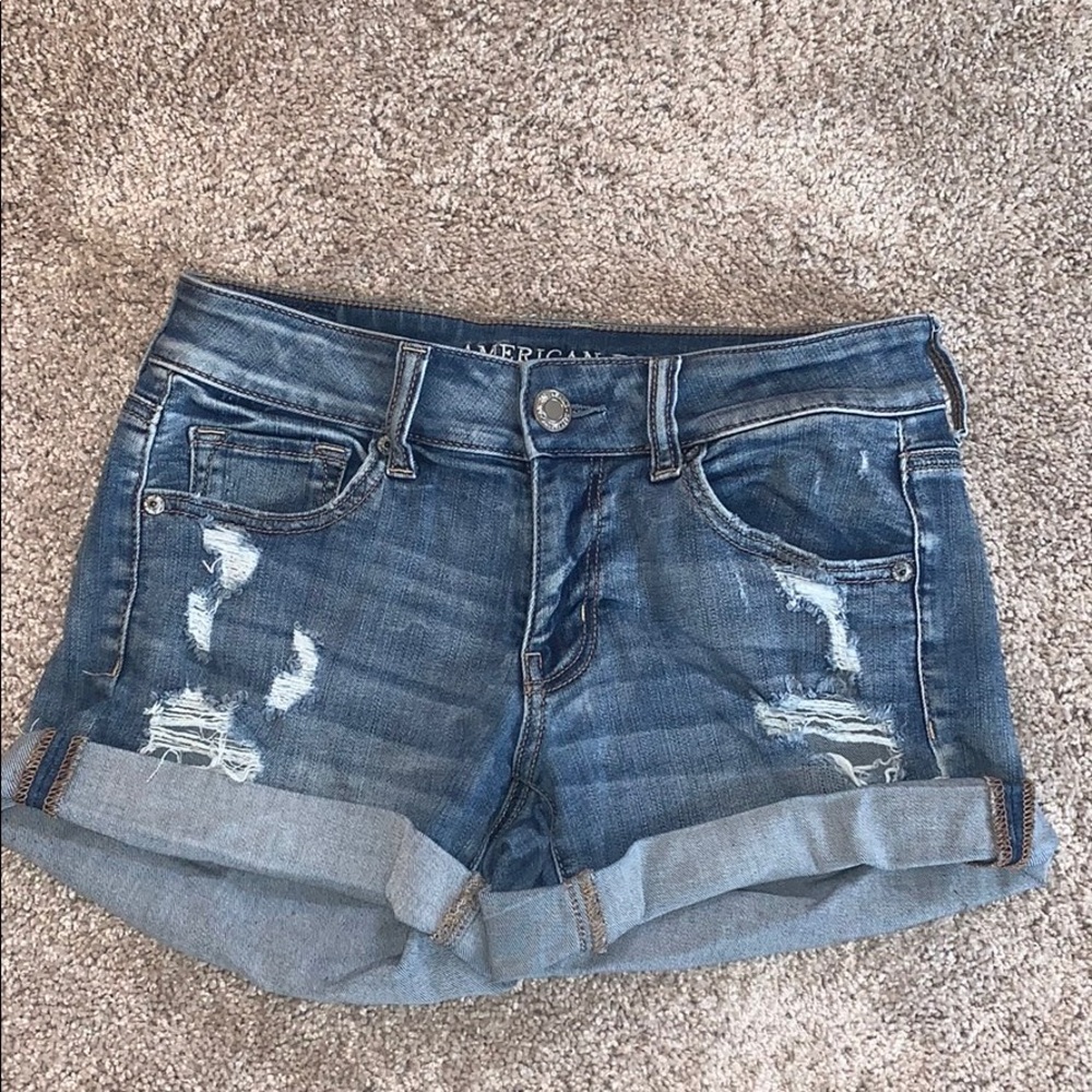 Medium Wash American Eagle Jean Shorts